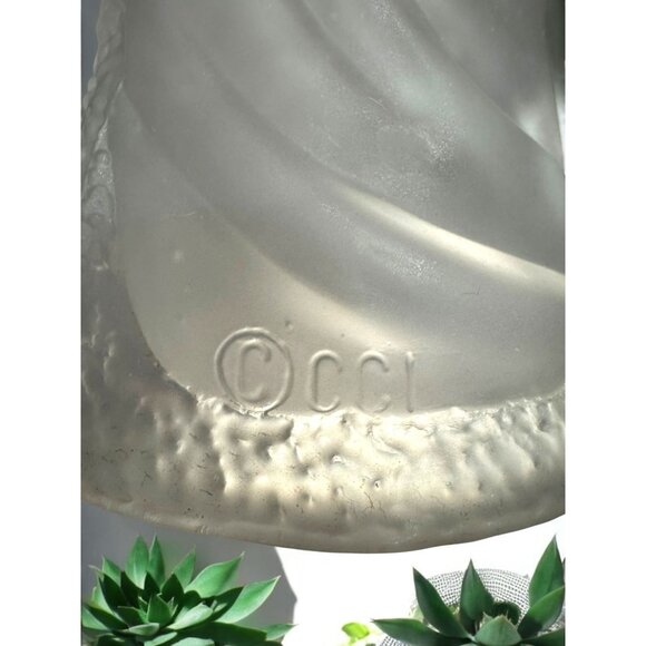 Frosted Glass Santa with Deer 6" Table Lamp Corded Light By Crystal Clear - Picture 10 of 10